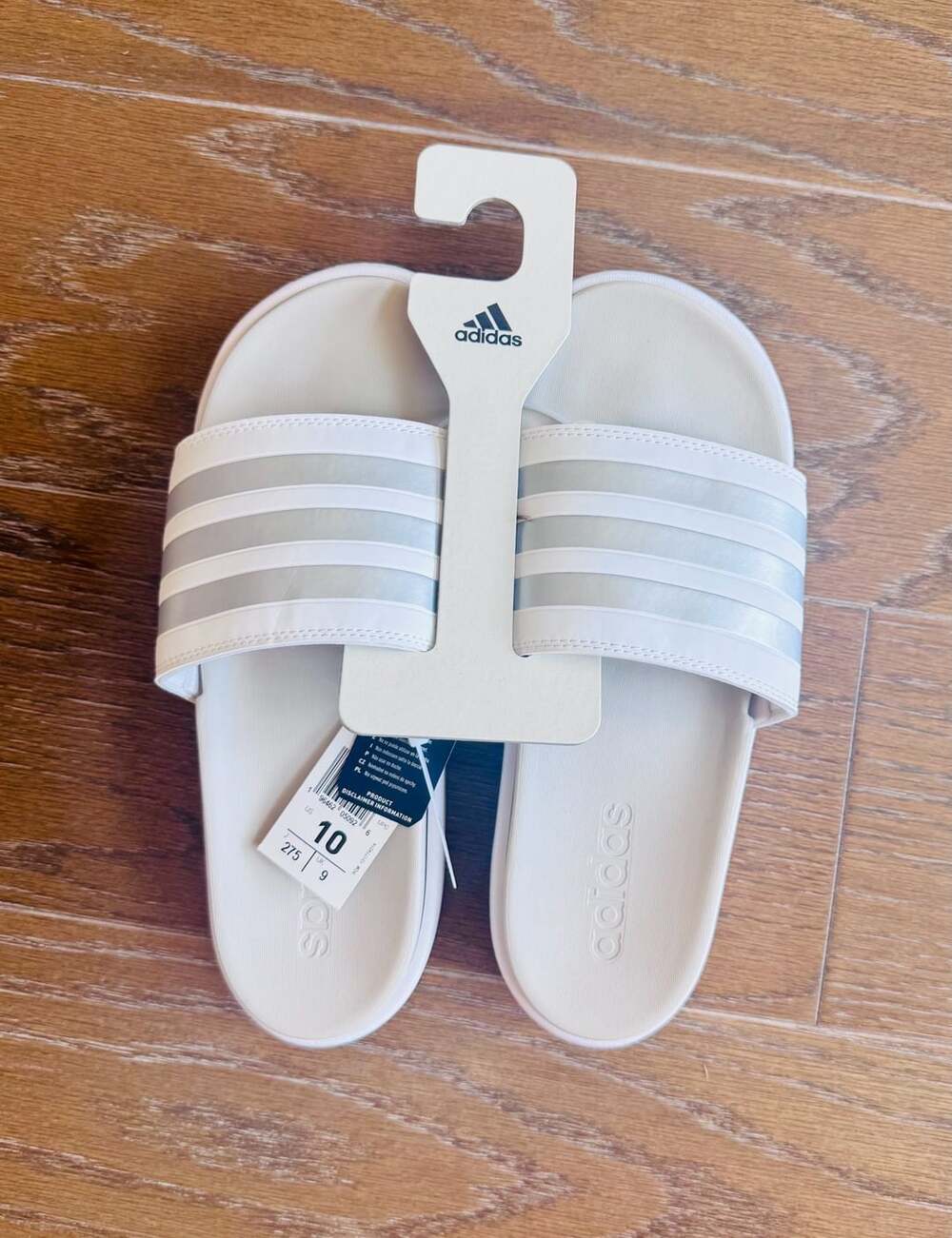 Adidas Adilette Platform Slides Size 10 White